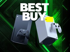Best Buy banner with Xbox consoles shown