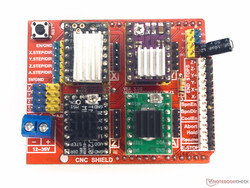 different drivers connected to the CNC-shield