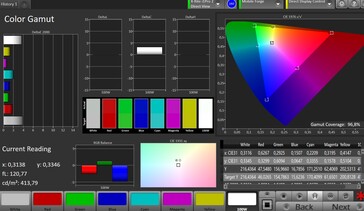 CalMAN: Colour Space - standard contrast, sRGB target colour space