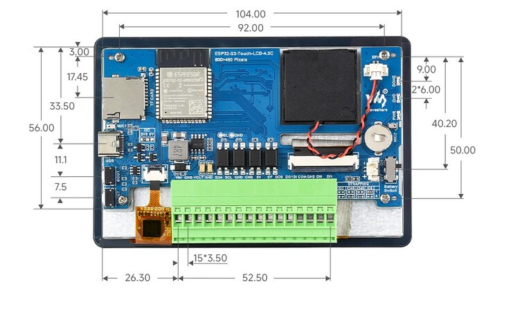 The ESP32-S3 can be hooked up to other devices