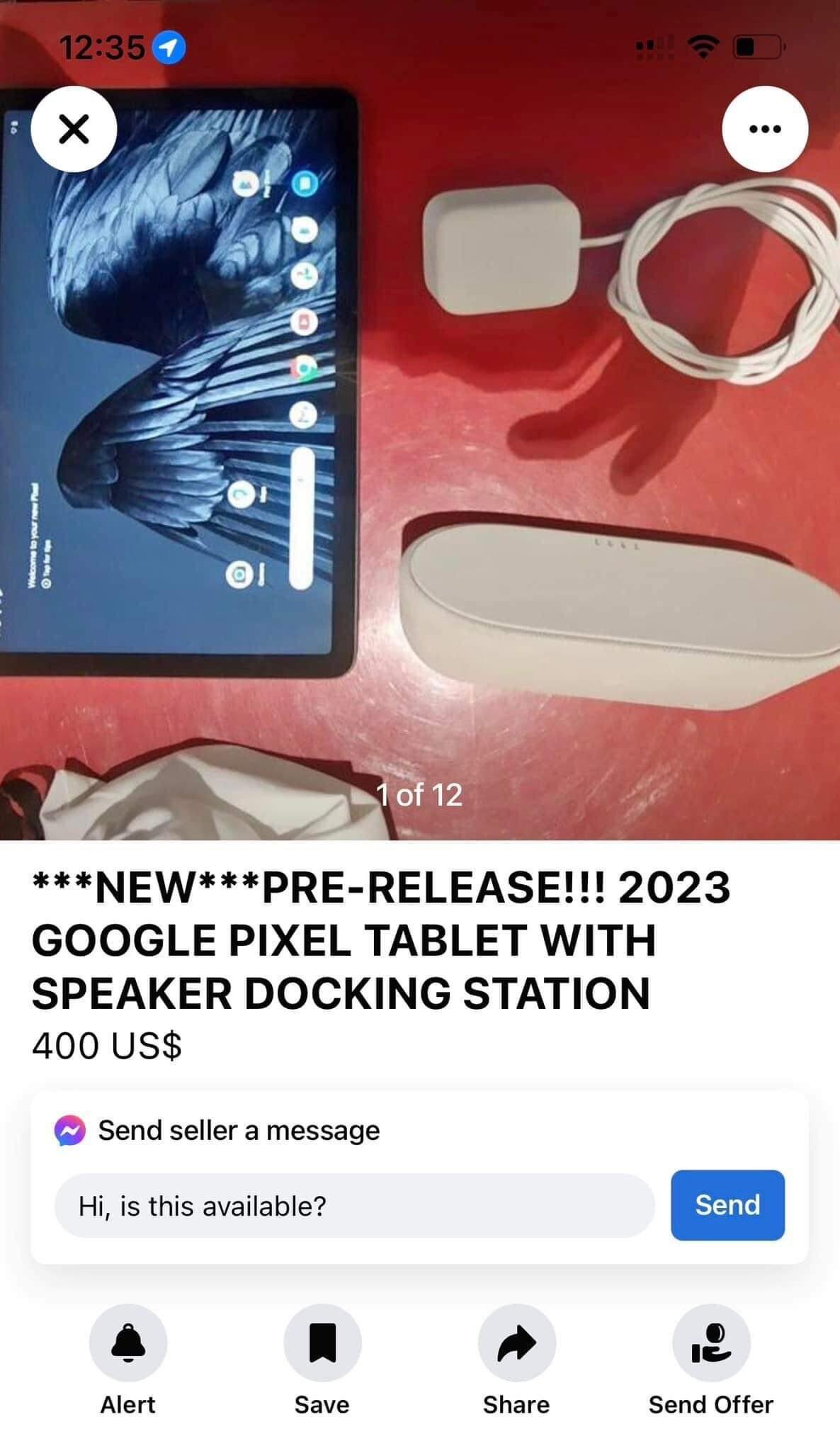 Google Pixel Tablet: Prototype unit leaks with wireless charging