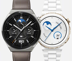 Huawei sells the Watch GT 3 Pro in two sizes, pictured. (Image source: Huawei)