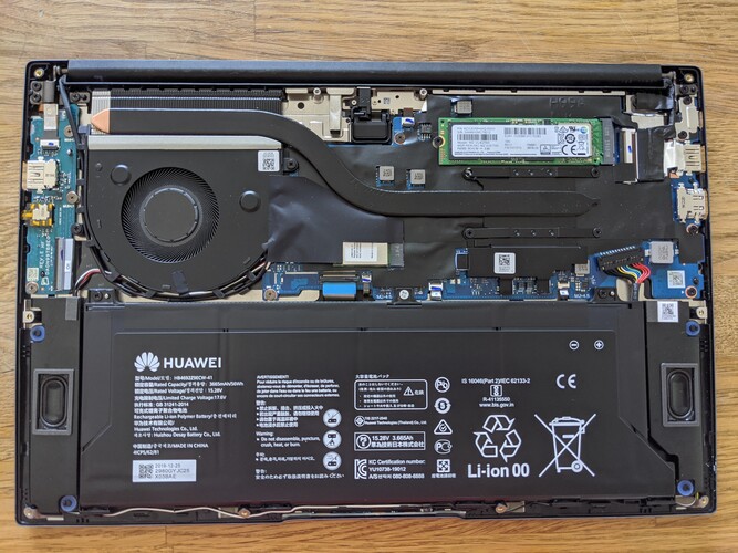 A look at the inside of the Honor MagicBook 14.