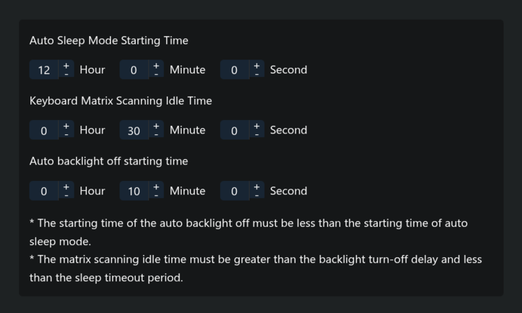 Lemokey L1 HE sleep timers in Keychron Launcher