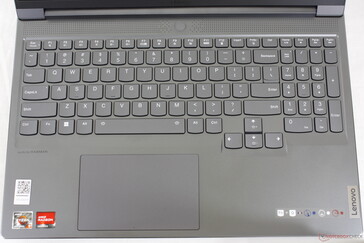 QWERTY layout with integrated numpad. The per-key RGB backlight illuminates all symbols including the smaller secondary ones