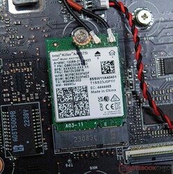 The MSI Stealth 16 Studio A13VG's Wi-Fi module