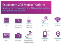 Qualcomm 205 Mobile Platform is now official, first devices to use it coming in second quarter