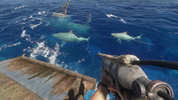 An image showing sharks in Stranded Deep.