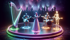 AI-powered robotic musicians (Image source: Generated using DALL·E 3)