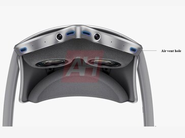 Air vents at the bottom of the Galaxy XR headset. (Image source: Android Headlines)