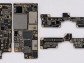 The alleged iPhone Ultra foldable's motherboard, image likely edited by AI