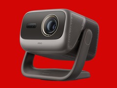 Jmgo N3 Ultimate 4K projector with integrated stand and 3-in-1 optical system shown in grey finish