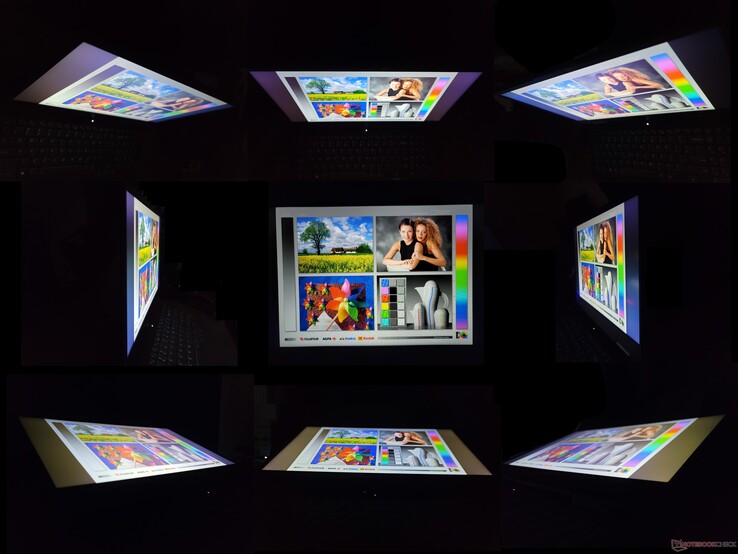 Wide IPS viewing angles. Colors and contrast degrade only from extreme angles