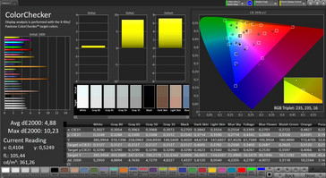 CalMAN color accuracy (target color space sRGB)