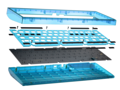 CannonKeys Photon Teal exploded view construction