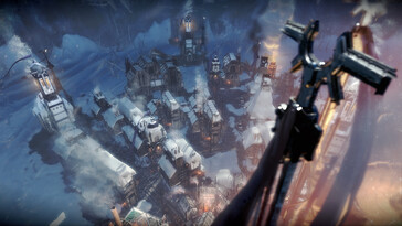 An image showing buildings in Frostpunk.