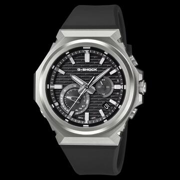 The GST-B1000-1A features a black dia land resin strap