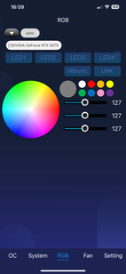 RGB settings
