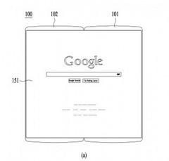 LG&#039;s concept as seen in the patent filing, unfolded. (Source: GSM Info)