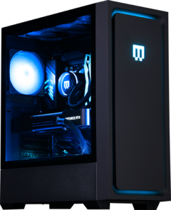 The pre-built MG-1 chassis is notable for its customizable magnetic front covers (Image source: Maingear)