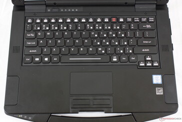 Keyboard layout is almost the same as on the Toughbook 54 but the deck is now replaceable if needed