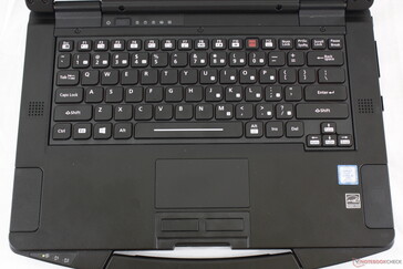 Keyboard layout is almost the same as on the Toughbook 54 but the deck is now replaceable if needed
