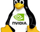 Nvidia drivers on Linux now default to open-source GPU kernel modules. (Image source: Nvidia logo and Tux, Wikimedia Commons)