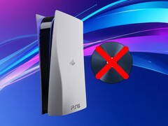 The PS6 console shown next to a game disc