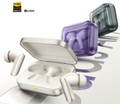 The Realme Buds Air7 come in three colors: Dawn Gold, Verdant Green, and Orchid Purple. (Image source: IT Home)