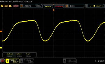Display flickering at minimum brightness. (Secondary frequency: 1,351 Hz)