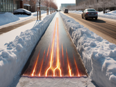 Self-heating concrete melts ice and is intended to reduce snow clearing (symbolic image: Dall-E / AI)