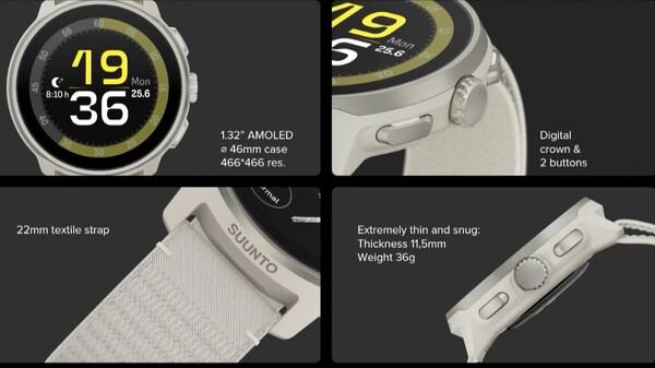 The Sunnto Run is a slim and lightweight smartwatch. (Image source: Suunto)