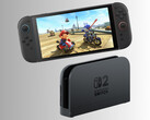 Nintendo Switch 2 shown above dock (Image source: Nintendo of America with edits)