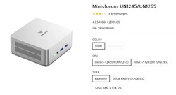 Minisforum Venus Series UN1245, configurations (source: Minisforum)