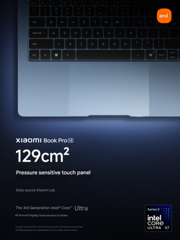 The large touchpad of the laptop (machine translated)