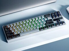 Xiaomi&#039;s latest mechanical keyboard has RGB lighting and a display. (Image source: Xiaomi)