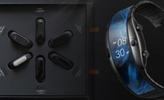 A Xiaomi Mi Band X could look like a combination of one of the Mi Bands with the Nubia Alpha. (Image source: Xiaomi/Nubia - edited)