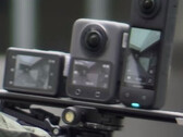 The Osmo 360 looks like a squat version of the Insta360 X4, from left to right. (Image source: via OsitaLV)
