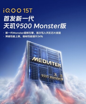 Dimensity 9500 Monster Edition confirmed for the iQoo 15T.
