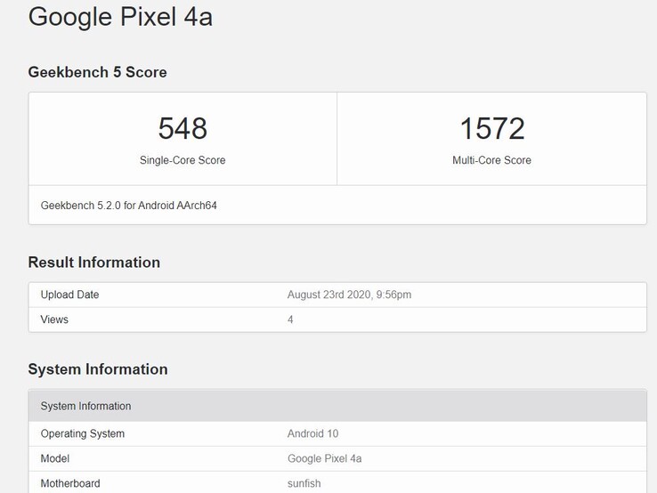 Snapdragon 730G on Geekbench.