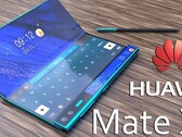 The Mate X2 will apparently feature an inwards folding design and a second screen. (Image source: TechConfigurations)