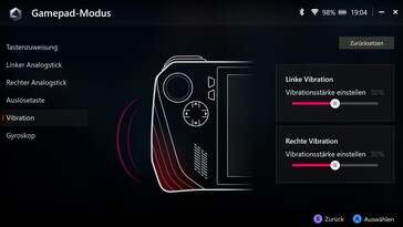 Armoury Crate SE - Vibration settings