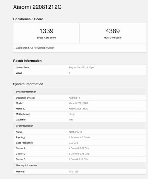 (Image source: Geekbench via @stufflistings)