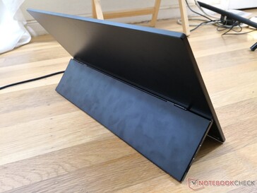 Back of monitor is metal and more rigid than expected for the price