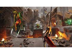 A screenshot from the game Metal: Hellsinger showcasing the enemies. (Image Source: Steam)