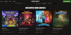 Official Minecraft website today (Source: Own)