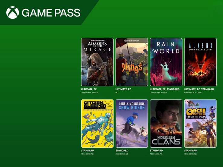 Recent Xbox Game Pass games added to service (Image source: Xbox Wire with edits)