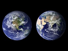 An image showing the Earth from two angles. (Image source: Pixabay)