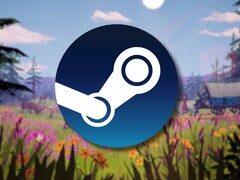 An image showing the Steam logo and the game The Oregon Trail, currently 67% off on Steam.