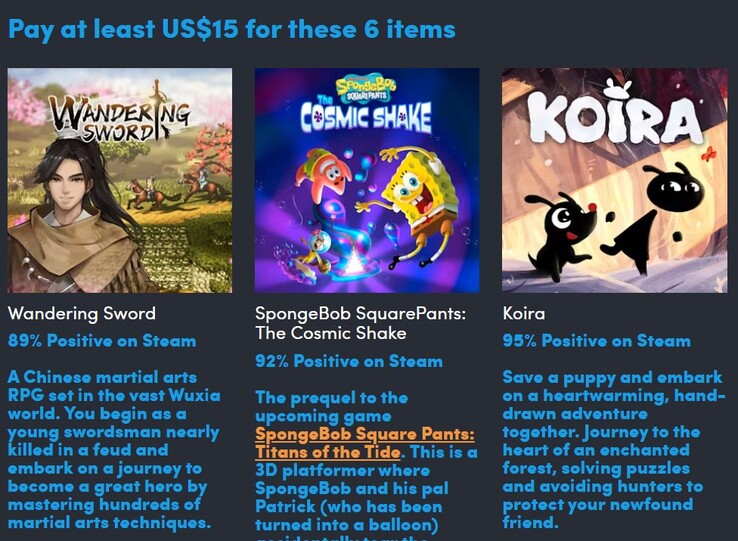 The second tier adds these 3 games to the mix (Image source: Humble Bundle)